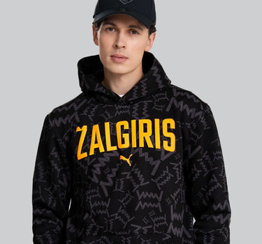 Juodas džemperis su gobtuvu „Žalgiris Orange“