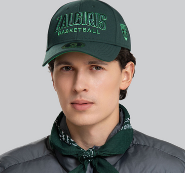 Žalia kepurė su snapeliu „Zalgiris Basketball“