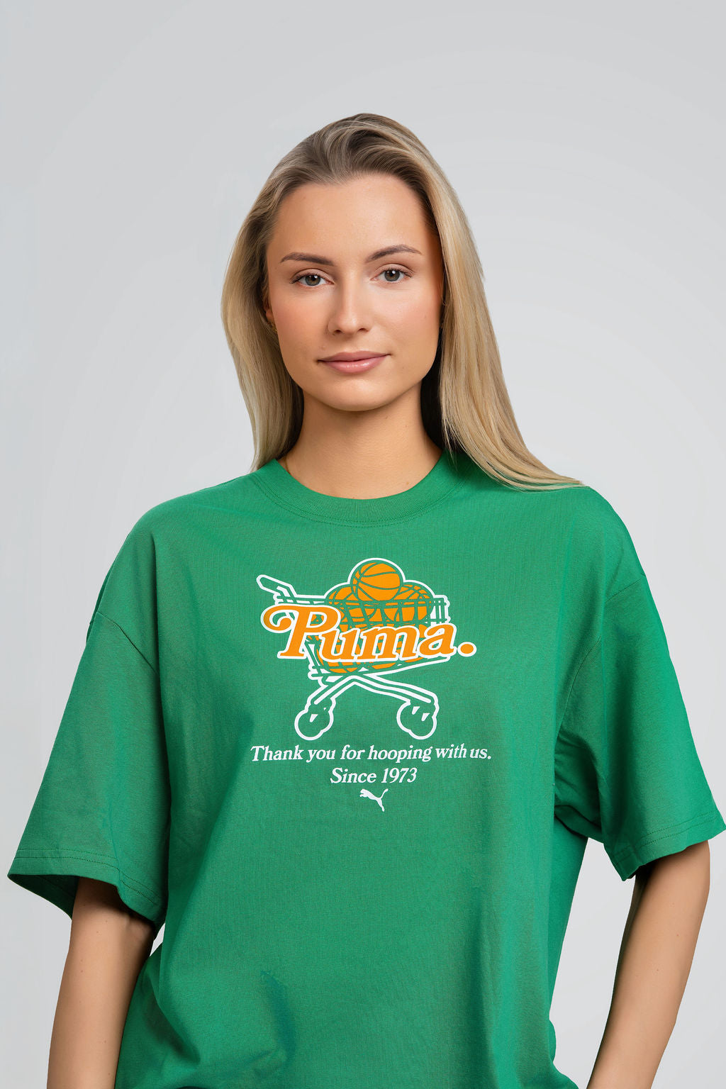 Puma Junior Varsity Tee I  žali marškinėliai-2