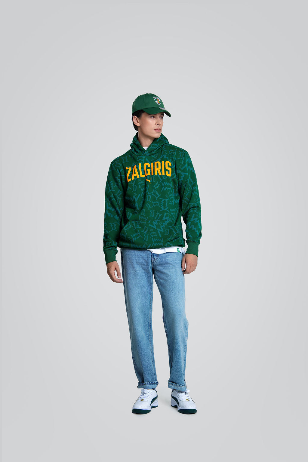 Green hoodie "Žalgiris Orange"