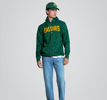 Žalias džemperis su gobtuvu „Žalgiris Orange“