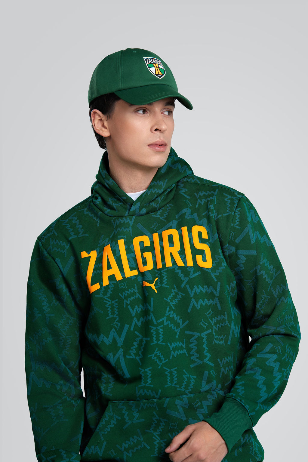 Green hoodie "Žalgiris Orange"-2