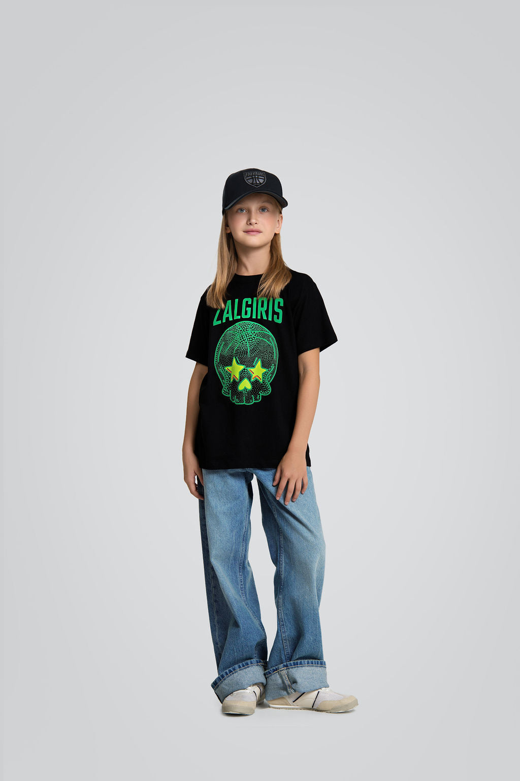 Children's T-shirt "Skull" (black)-1