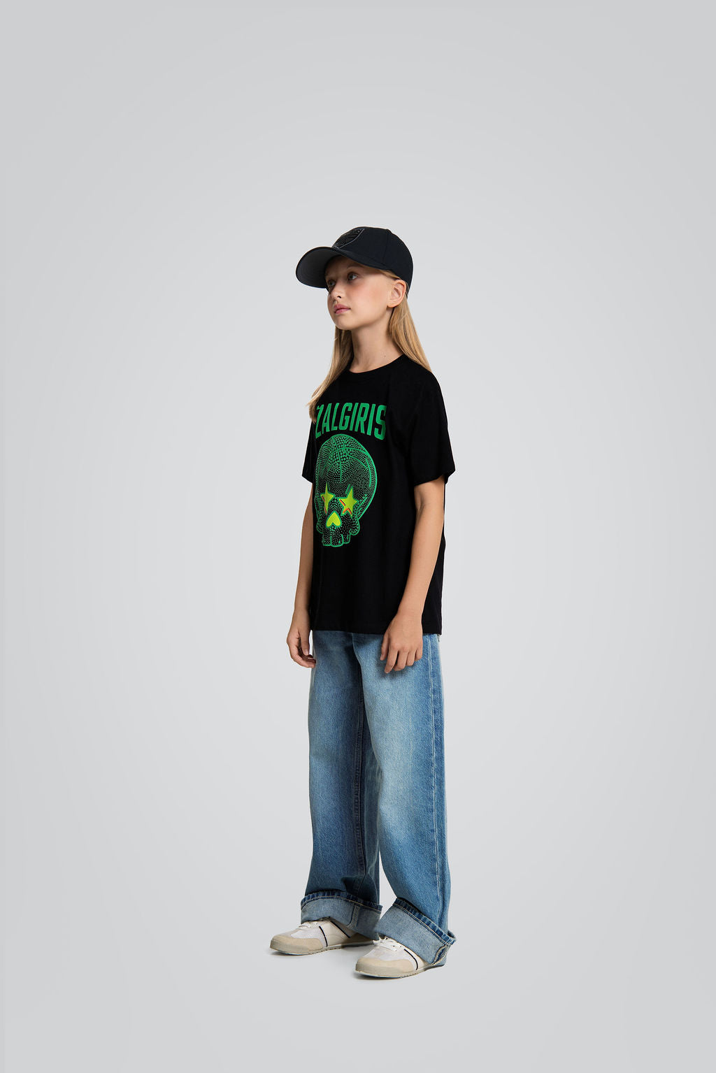 Children's T-shirt "Skull" (black)-2