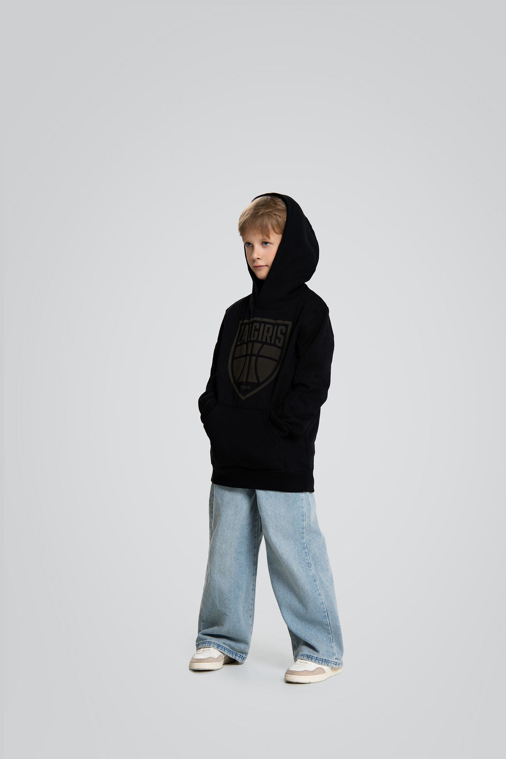 Kids' black hoodie "Minimal"-2
