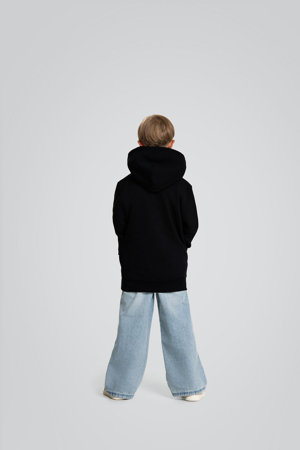 Kids' black hoodie "Minimal"-3