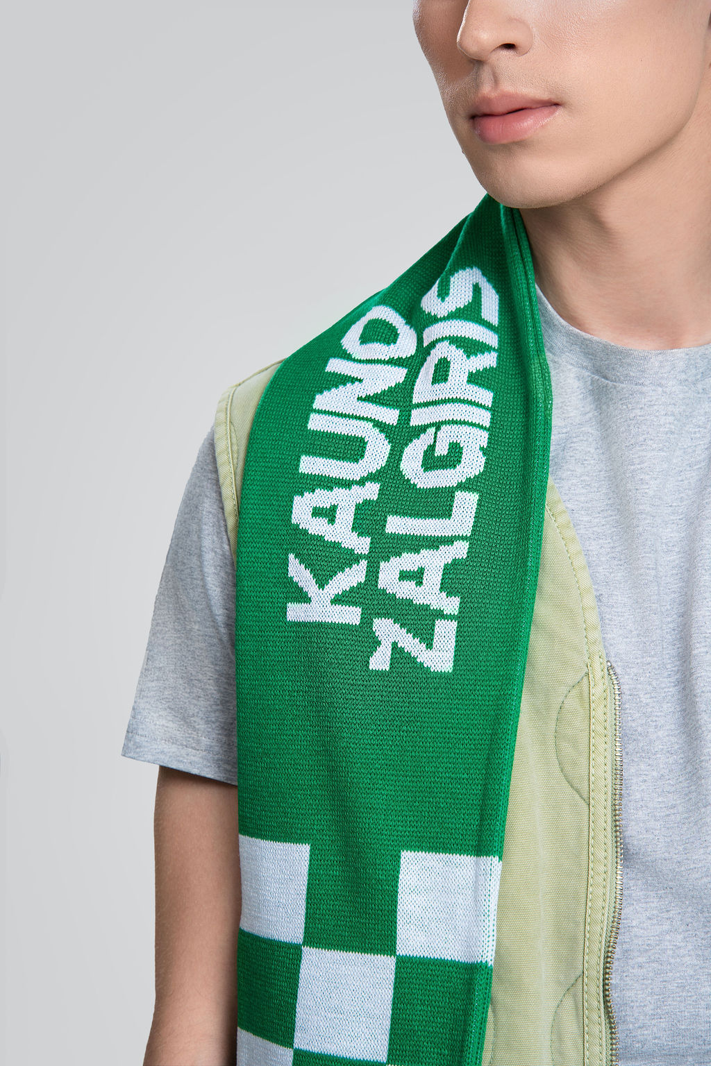 "Checked" football scarf-3