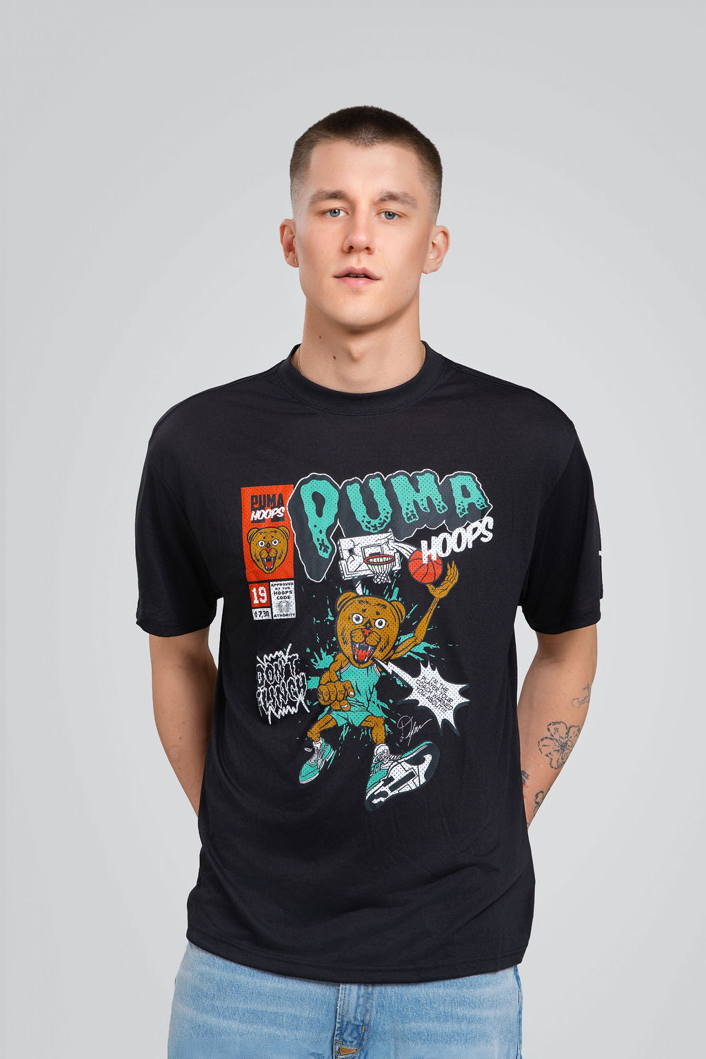 PUMA flagrant Foul SS juodi marškinėliai-3