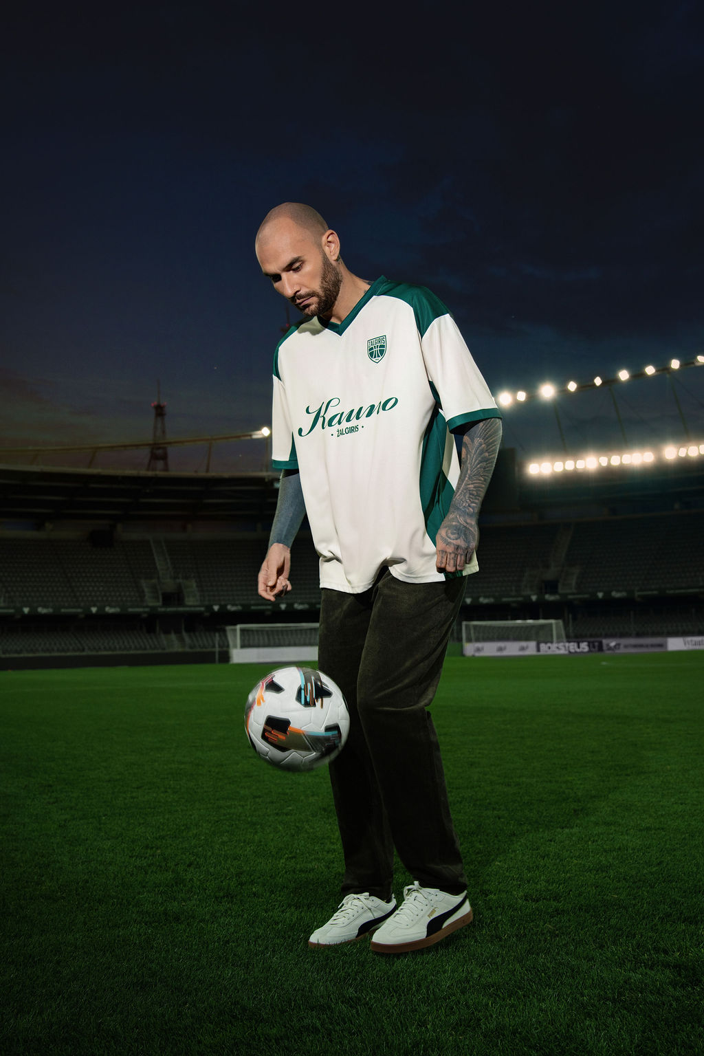 Balti futbolo laisvalaikio marškinėliai "Kauno-Žalgiris"-2
