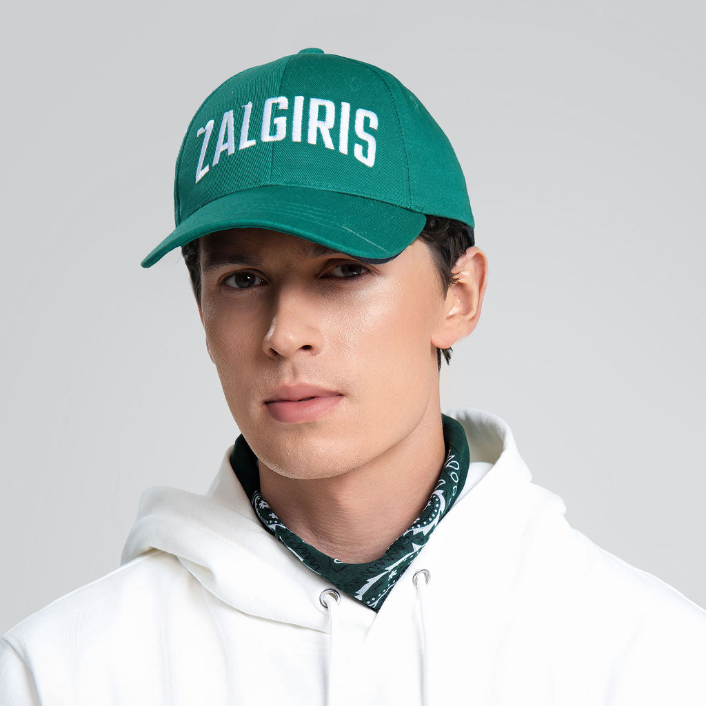 Žalia kepurė su snapeliu „Baltas Žalgiris“