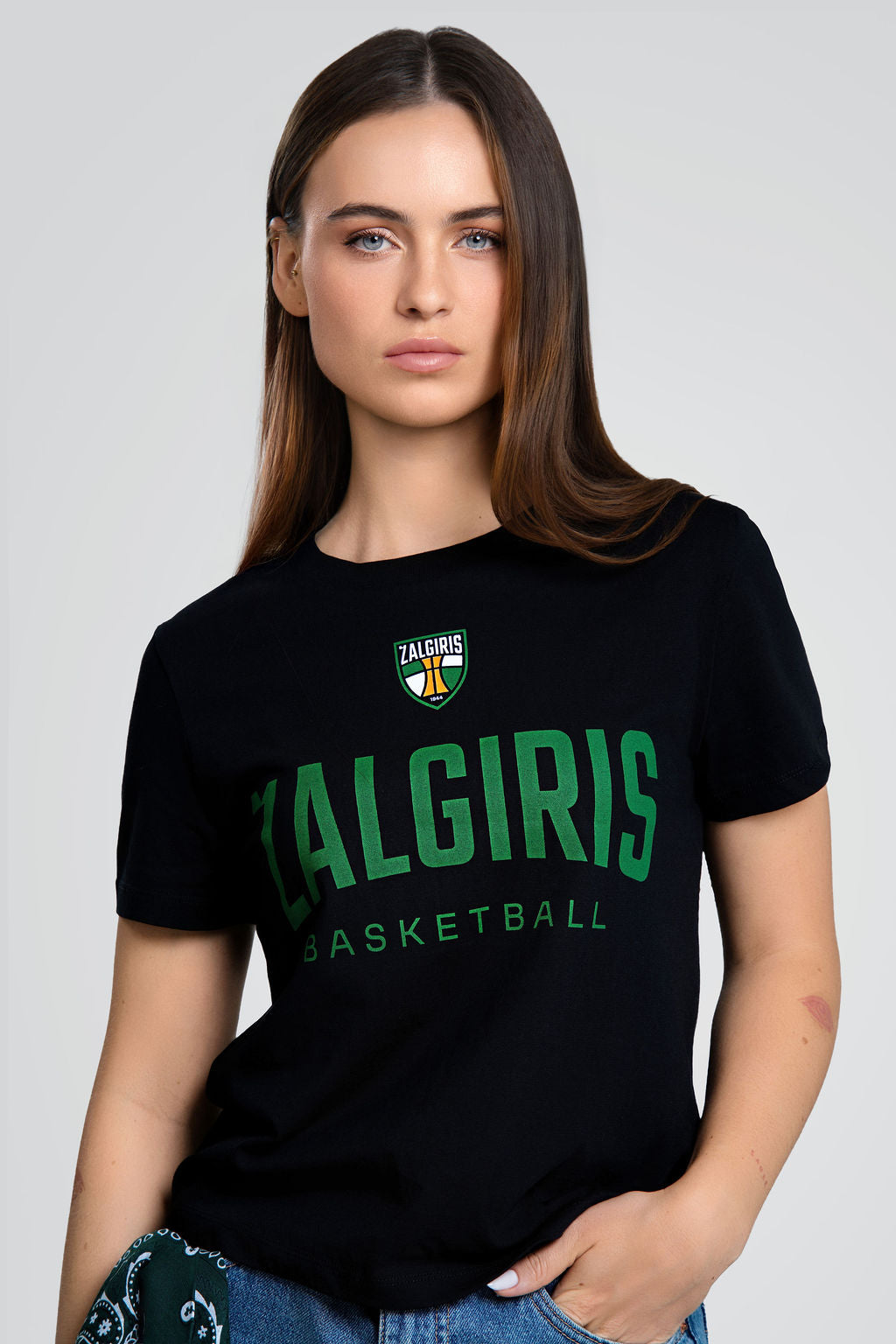 Moteriški juodi marškinėliai „Žalgiris Basketball“-2