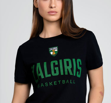 Moteriški juodi marškinėliai „Žalgiris Basketball“