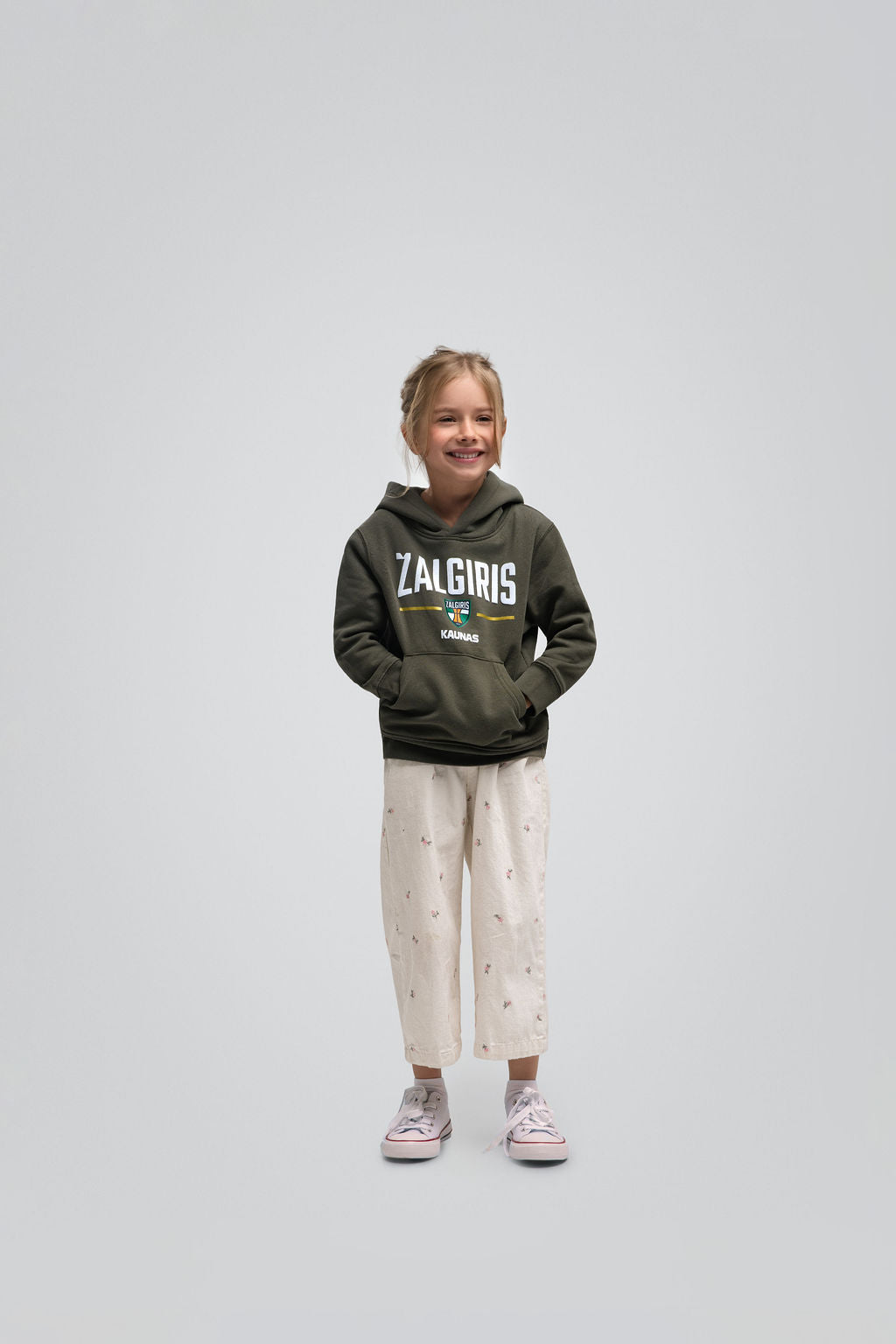 Children's hooded sweatshirt "Žalgiris Golden"-2