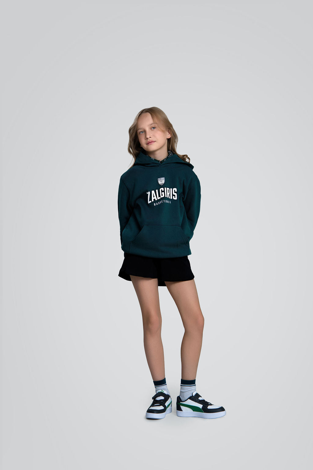 Vaikiškas tamsiai žalias džemperis „Žalgiris Basketball“