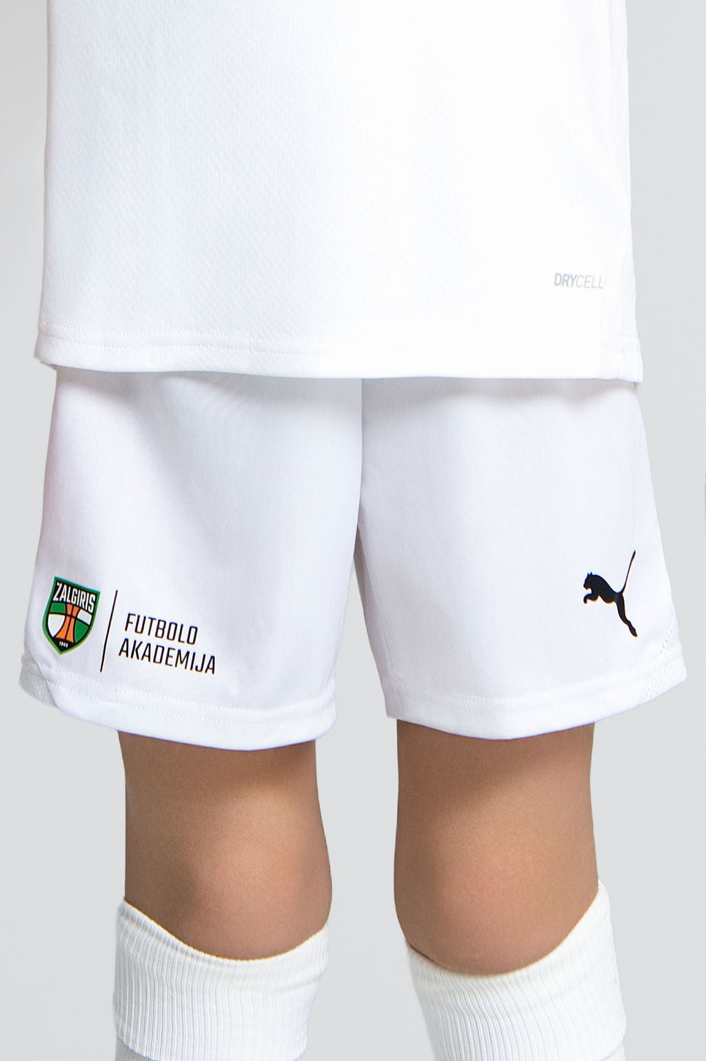 White football academy shorts