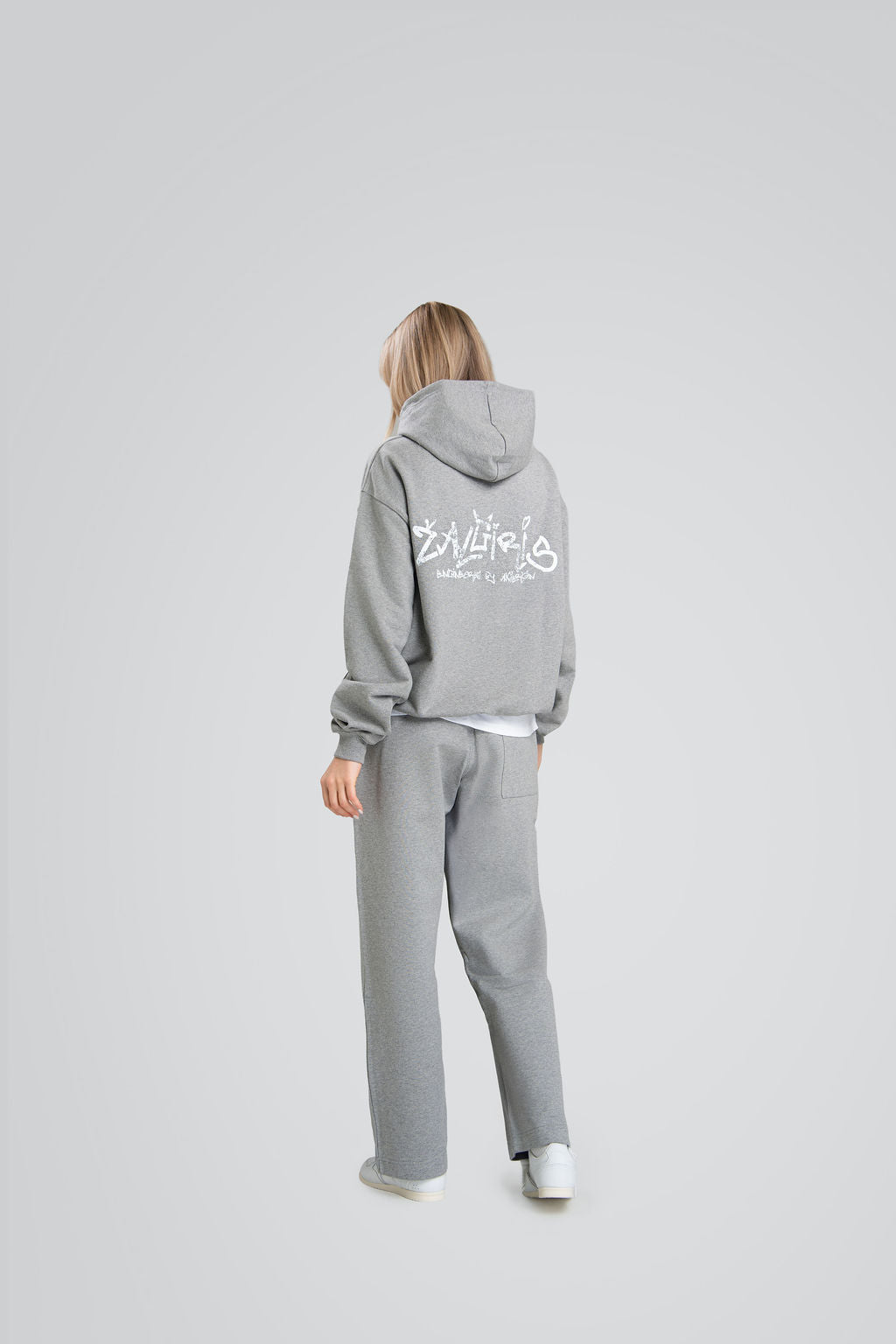Grey Straight Leg pants „Žalgiris x Akieron“-3