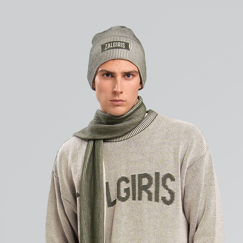 Žieminė kepurė „Žalia-Balta“