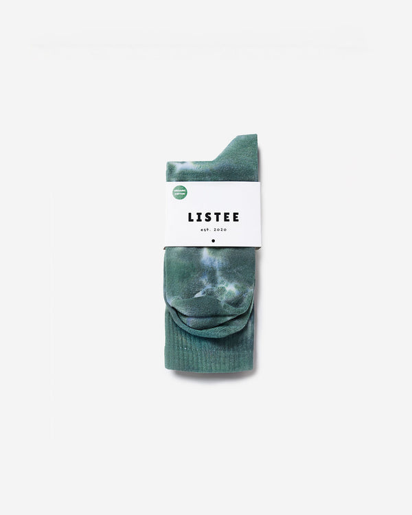 Green Tie-Dye Socks