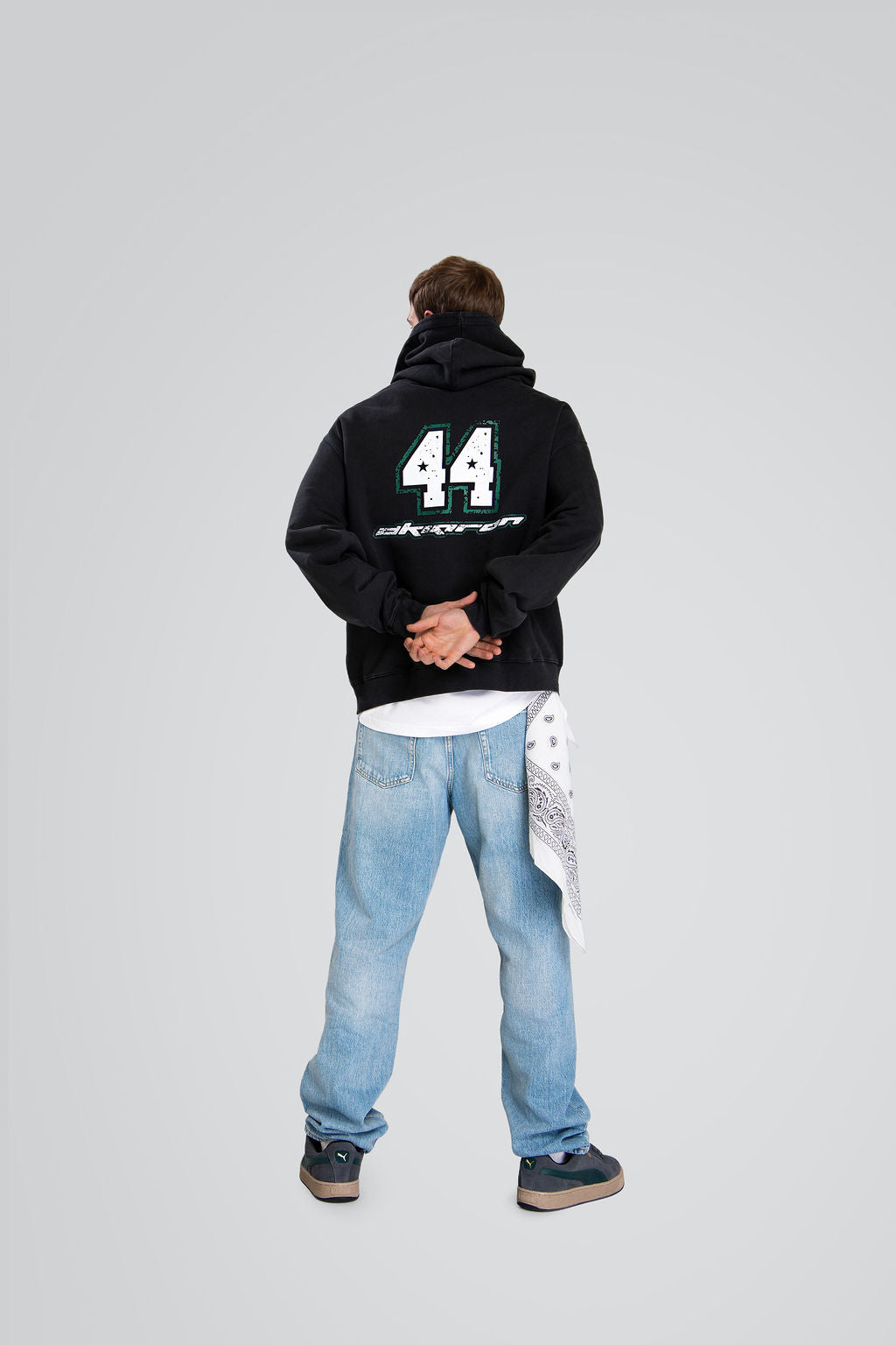 Aggressive Black Hoodie „Žalgiris x Akieron“-4