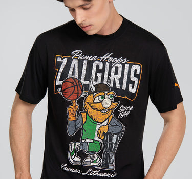 Puma juodi fanų marškinėliai „Mascot“