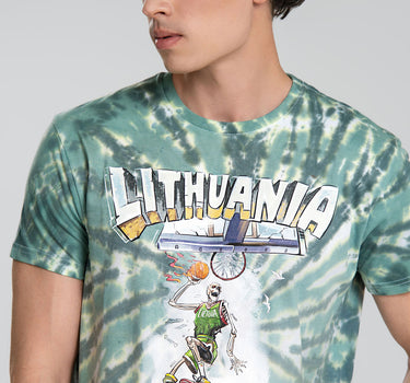 Marškinėliai „Green Tie-Dye“