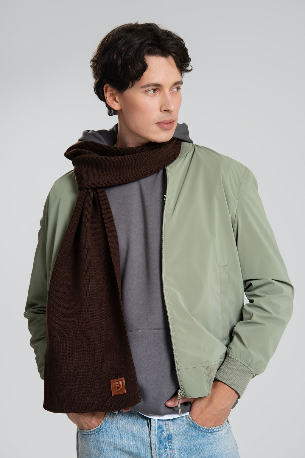 Rudas žieminis šalikas „Žalgiris“