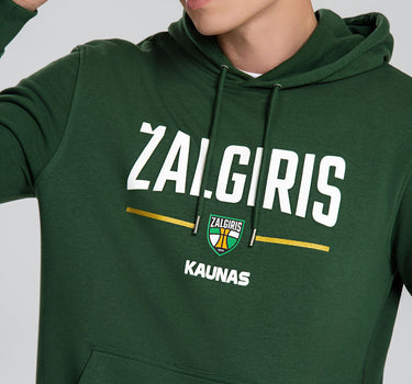 Žalias džemperis su gobtuvu „Žalgiris Golden“