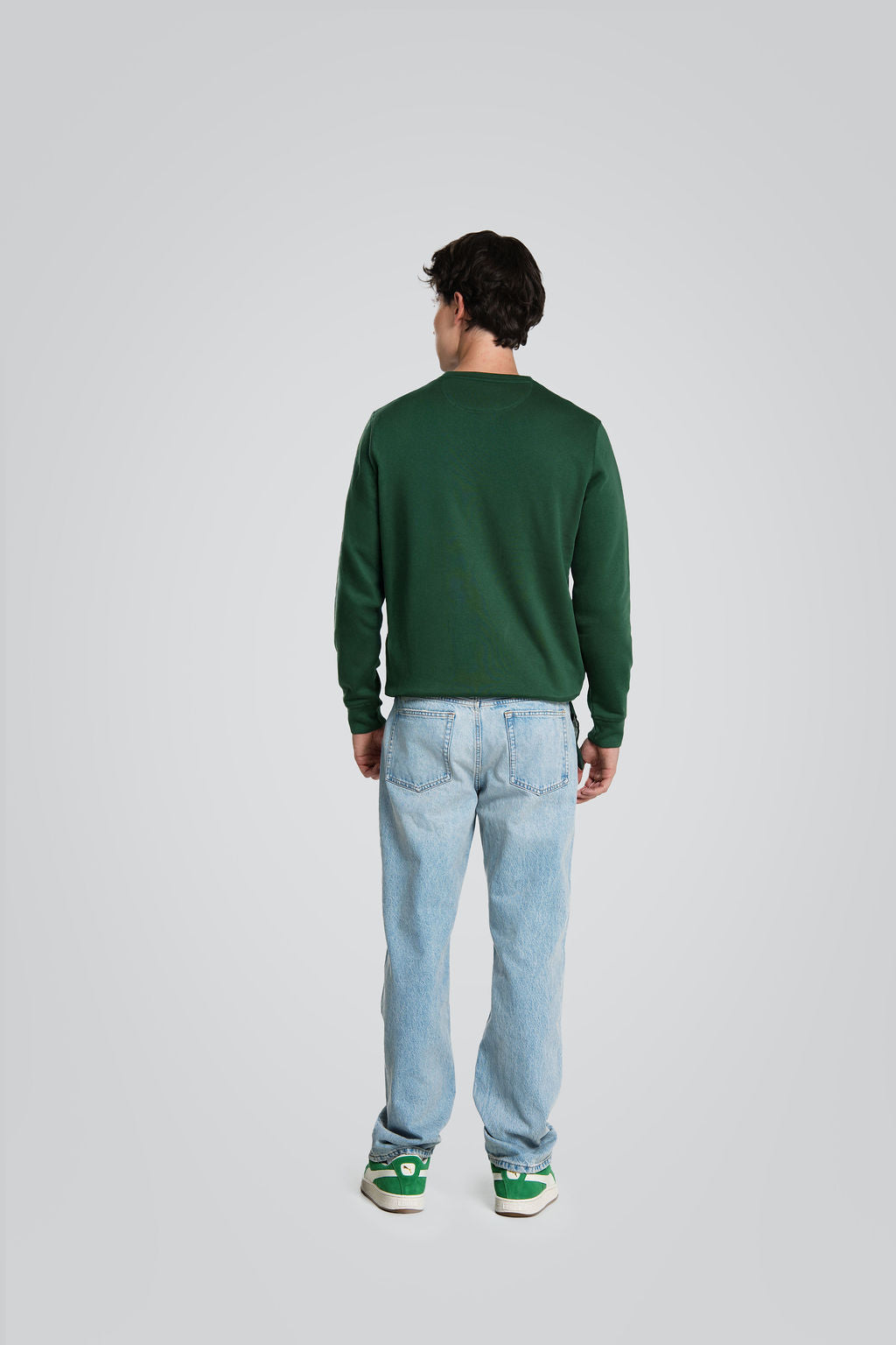 Green crewneck sweatshirt "Skydas"-3