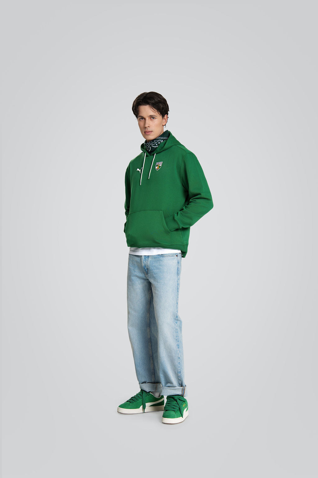 Green sweatshirt "My Team"-4