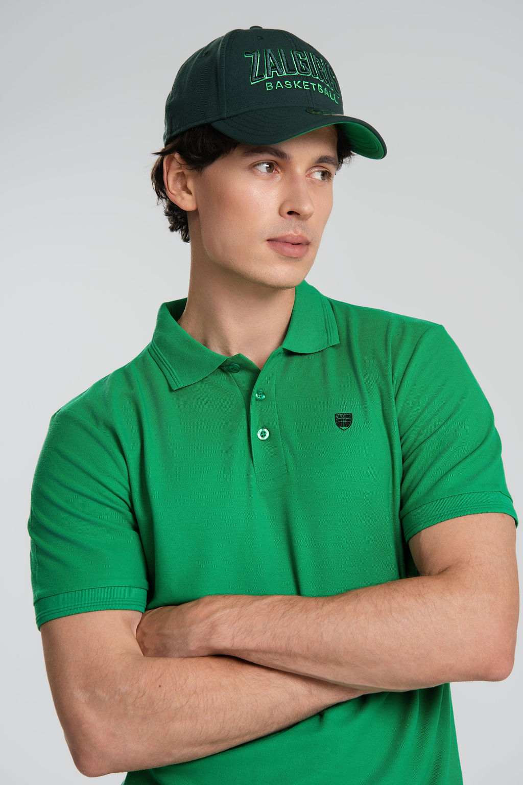 Žali polo marškinėliai „Minimal skydas“-2