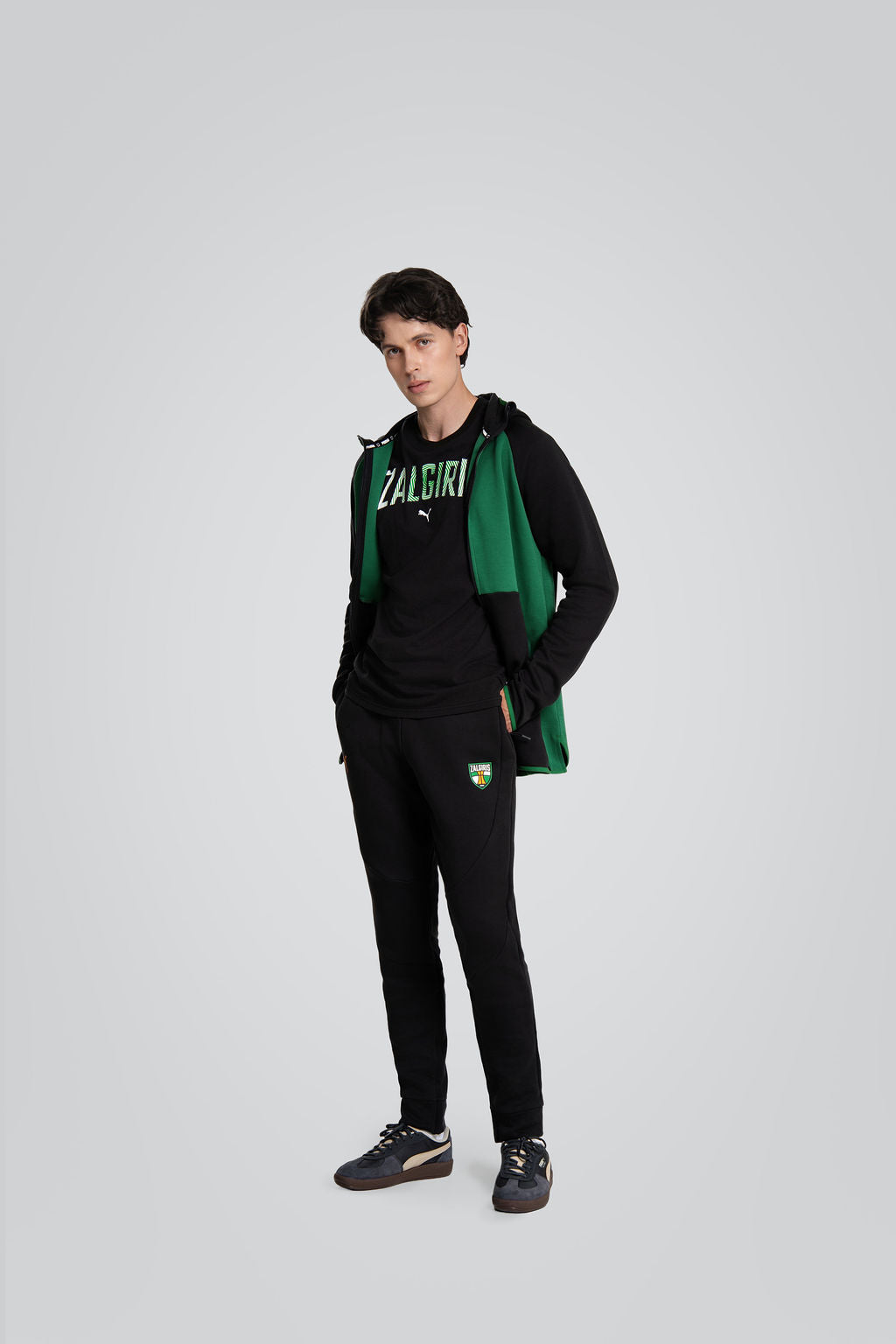 Puma sports trousers "Black-Green"