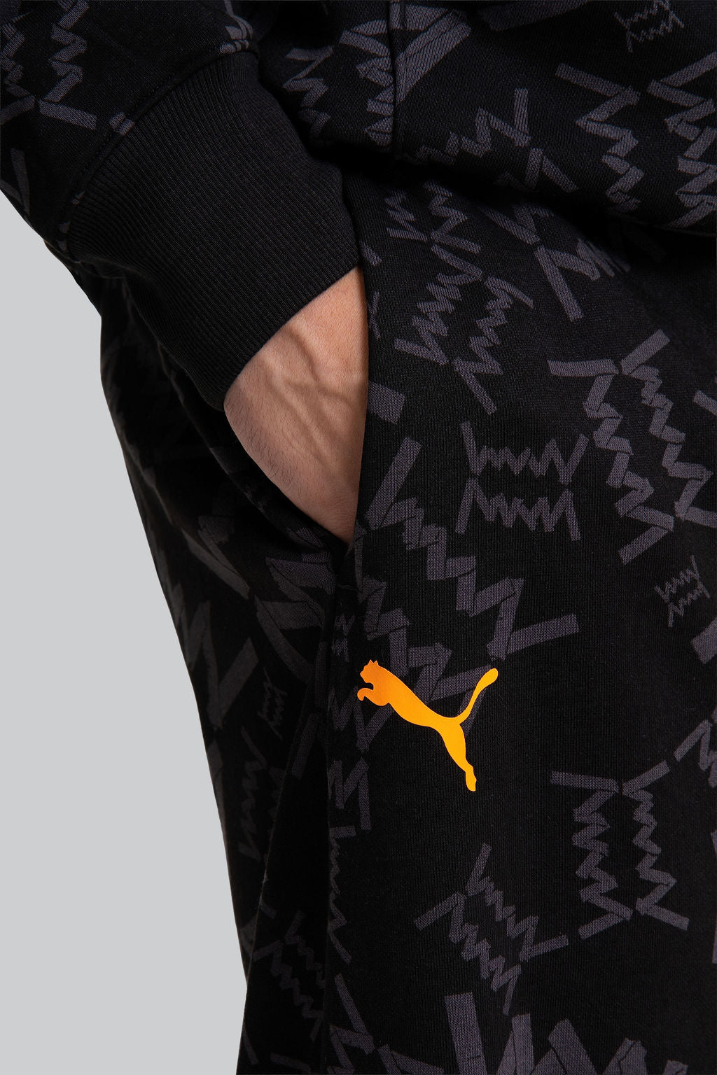 PUMA Black 'Game' Sports Trousers-2