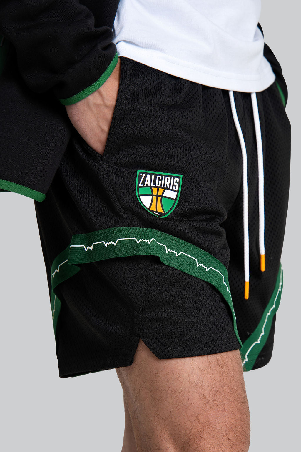 Puma Black Shorts "Green Insert"-3