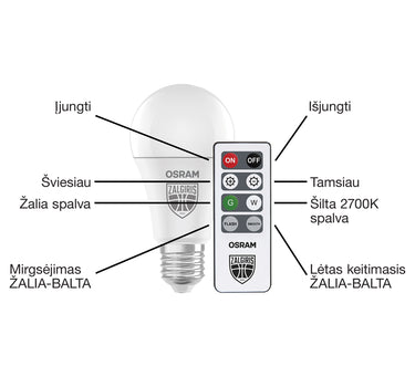 OSRAM „ŽALGIRIS“ lemputė