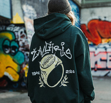 „Žalgiris x Akieron“ Oversized Hoodie Green