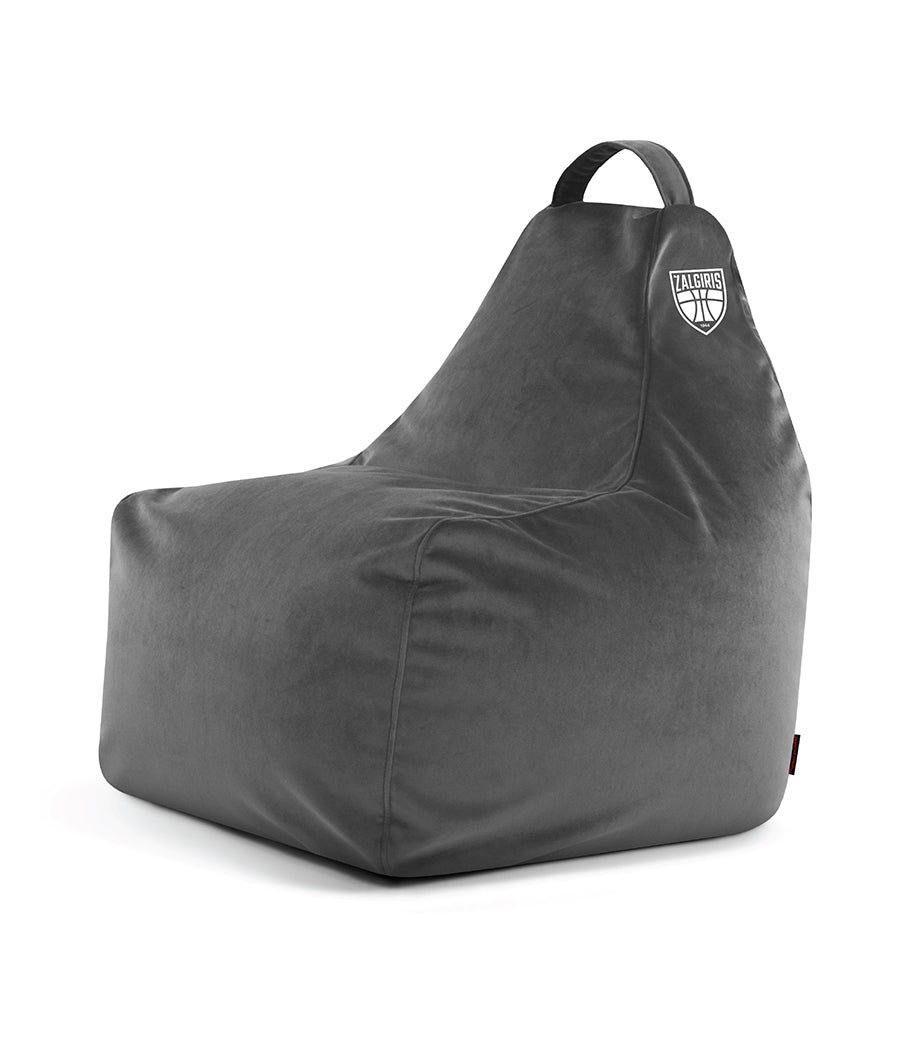 Dark Grey Velour Bean Bag PLAY