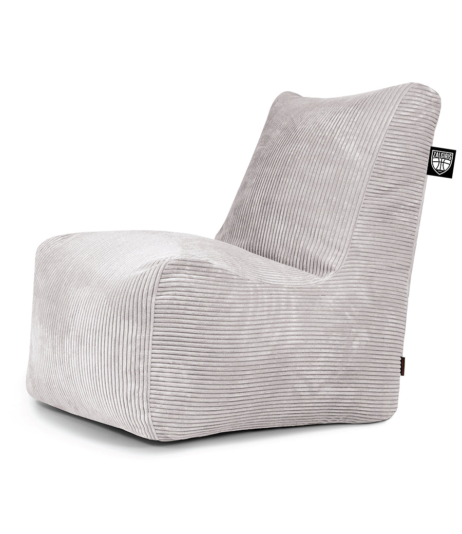 Light grey velvet beanbag SEAT