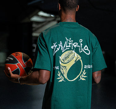 „Žalgiris x Akieron“ Oversized Tee Green