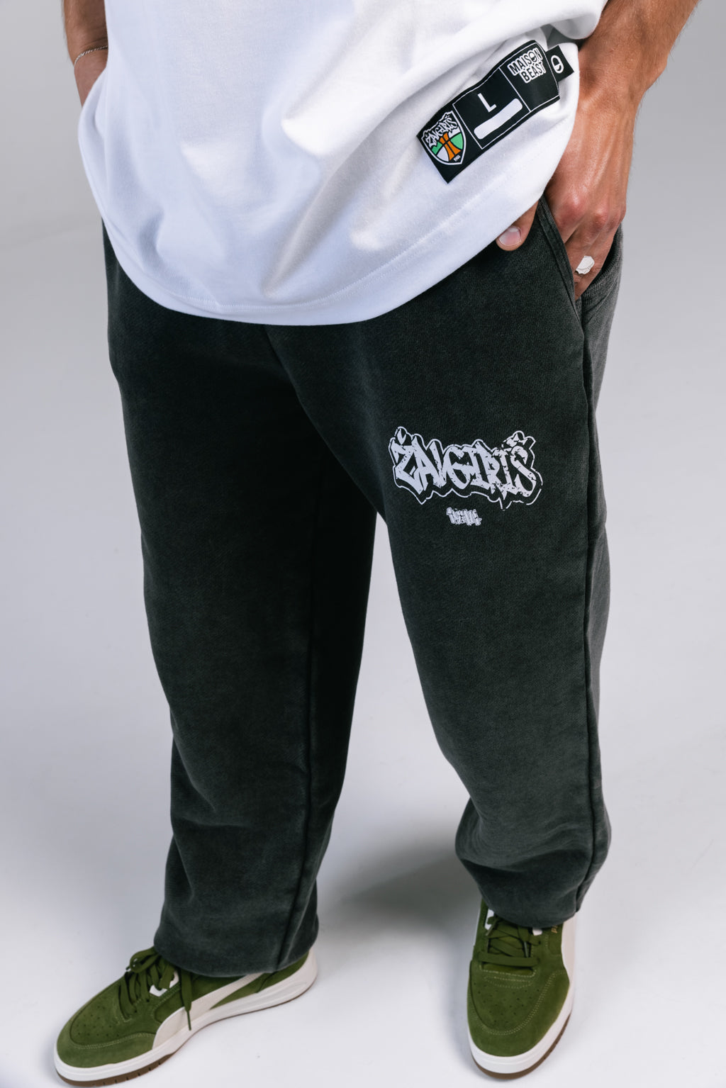 Stonewash Žalgiris x Maison Beast kelnės-1