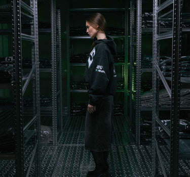 Aggressive Black Hoodie „Žalgiris x Akieron“