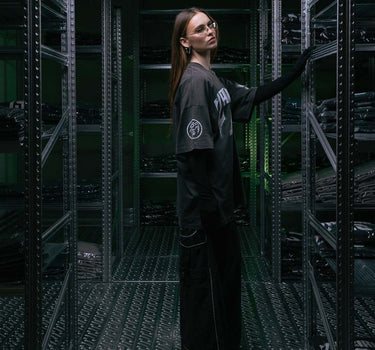 Aggressive Vintage Black Tee „Žalgiris x Akieron“