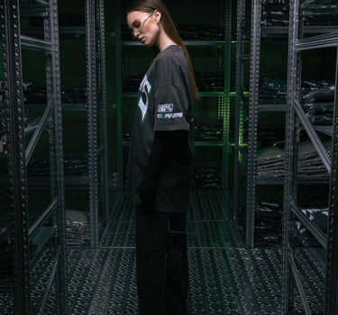 Aggressive Vintage Black Tee „Žalgiris x Akieron“