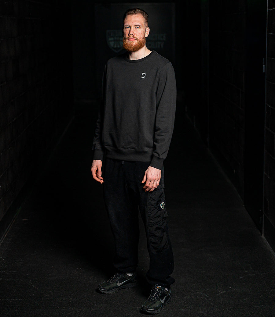 Black "Crewneck" sweatshirt-2