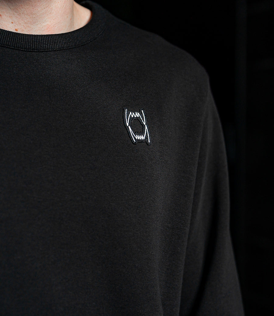 Black "Crewneck" sweatshirt-3