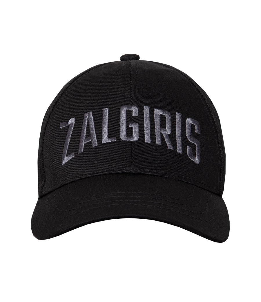 Juoda kepurė su pilku siuvinėjimu „Žalgiris“