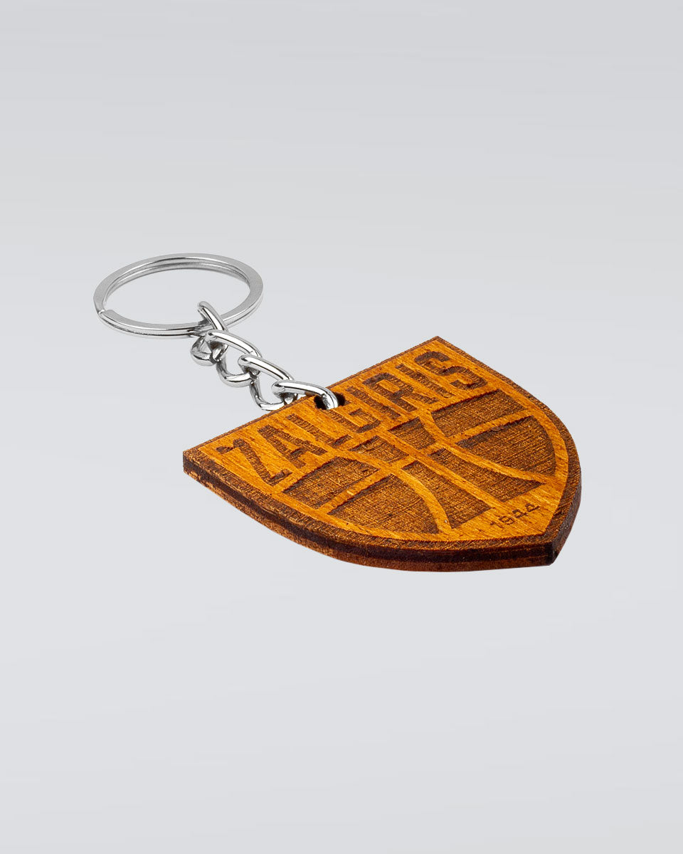 Wooden keychain "Žalgiris shield"-2