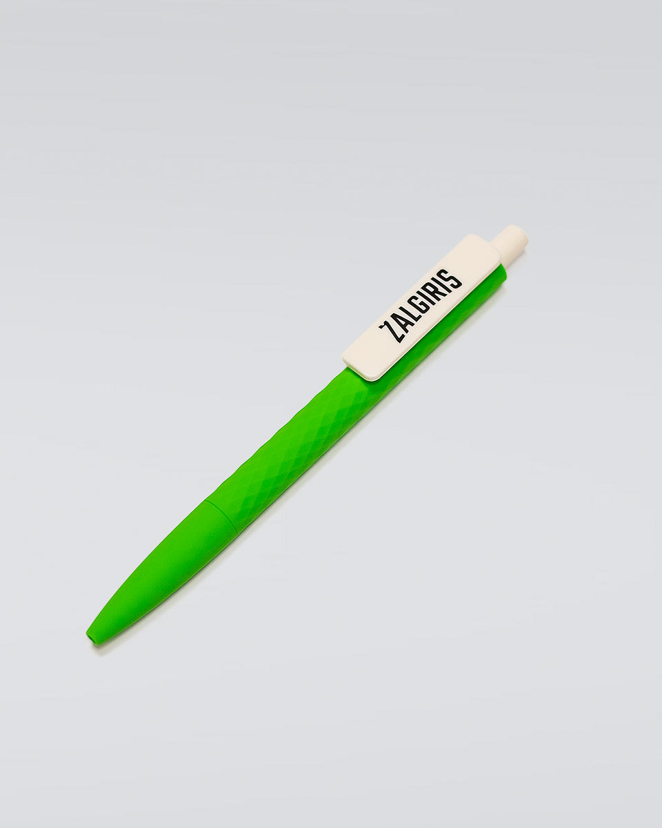 Plastic "Žalgiris" pen (green)