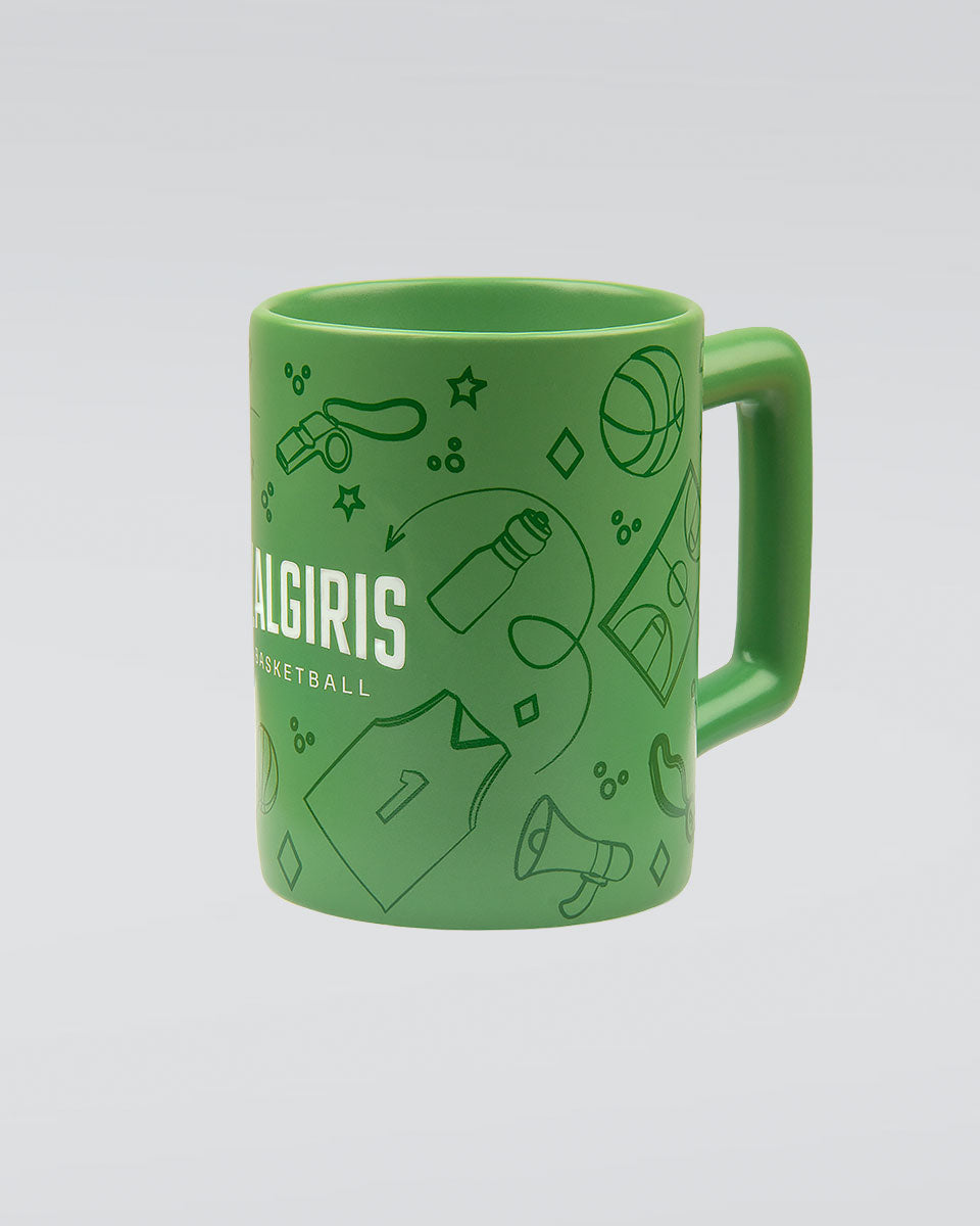 Green mug "Žalgiris doodle"-3