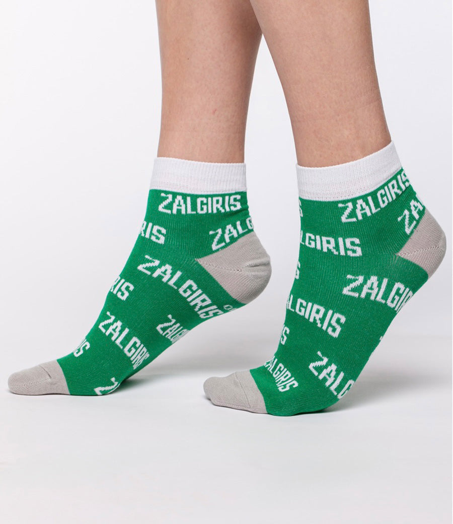 Green thin socks "Team"-1