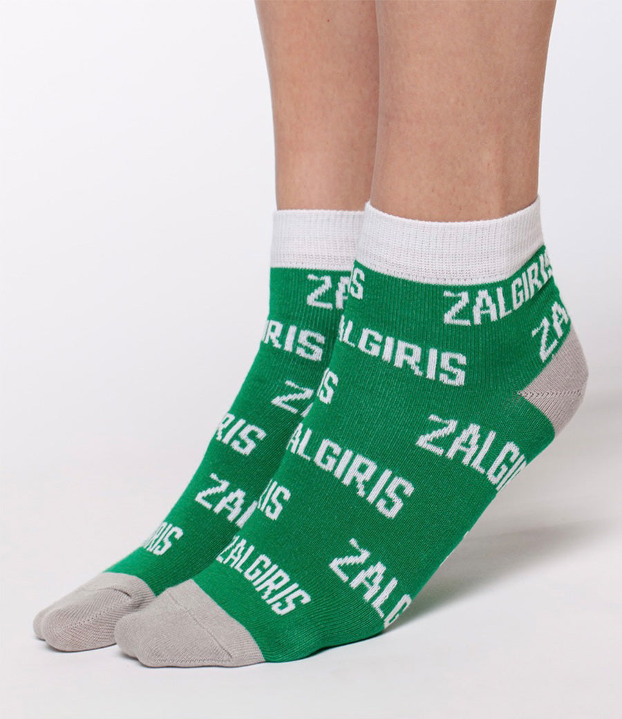Green thin socks "Team"-2